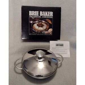 Gourmet Du Village Bistro Collection Brie Stainless Steel Baker Set New VTG